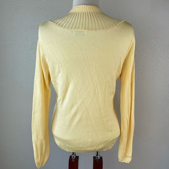 Vintage Kenneth Knits Light Yellow Sweatter Top Size L EUC - Picture 5 of 9